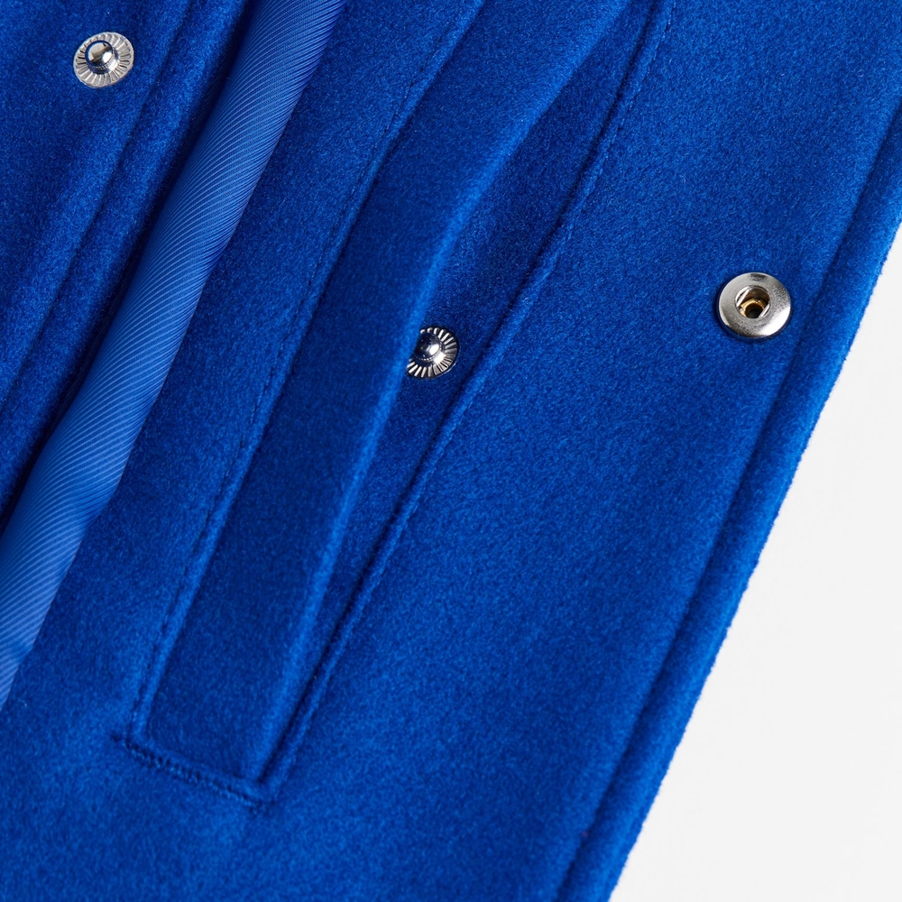 Blue and White Varsity Jacket - Picture 3 of 6